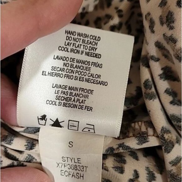 Ellen Tracy Womens Leopard Print Sleeveless Wrap Jumpsuit S Polyester Spandex - Picture 9 of 12